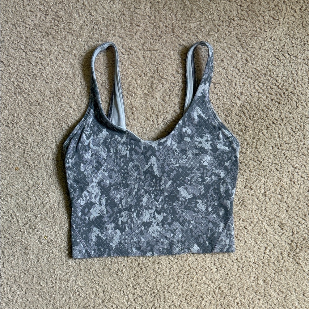 Lululemon Gray Patterned Tank Top